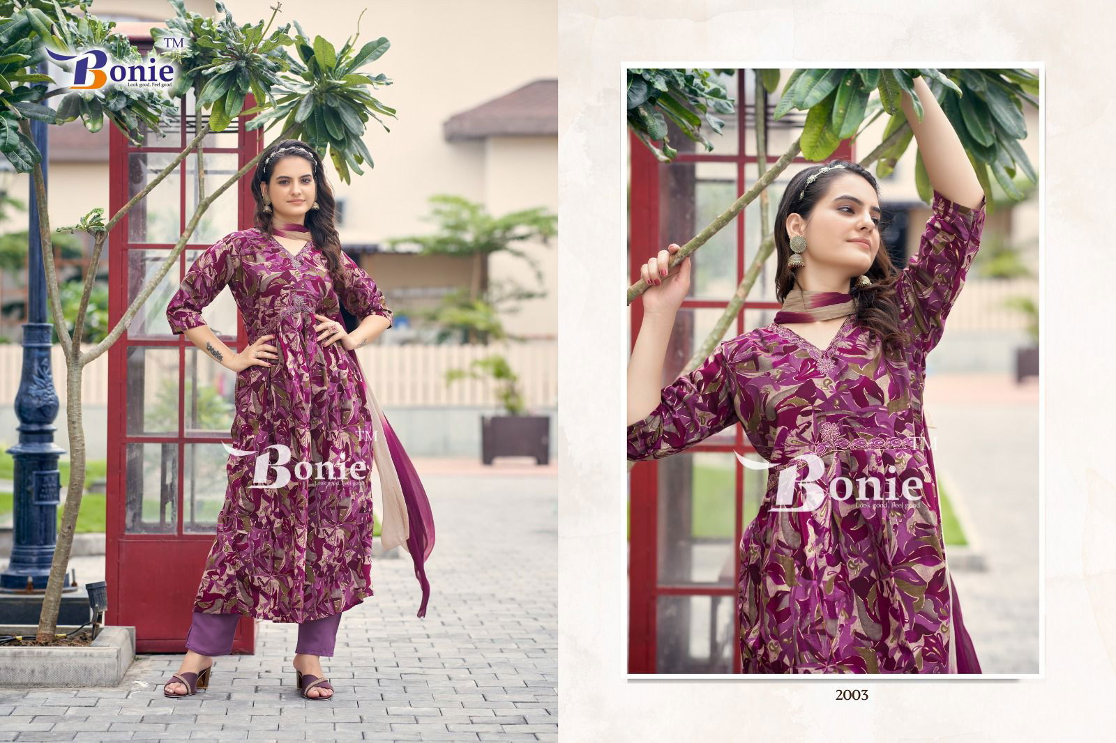 Bonie Shreya Vol 2 Printed Silk Aliya Cut Readymade Suits
